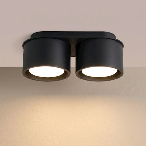 Lampa sufitowa podwójna tuba Modo 2xGx53 czarna