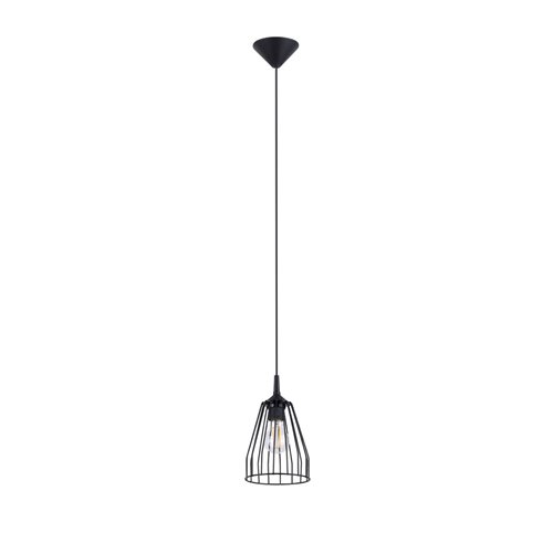 Lampa wisząca industrialna LEYO 1xE27 czarna