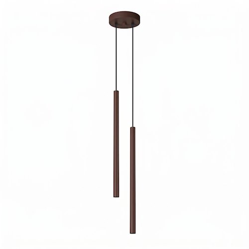 Lampa wisząca podwójna tuba Pastelo 2xG9 brązowa