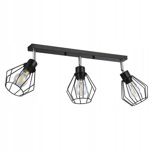 Lampa sufitowa 3xE27 Otis listwa czarna