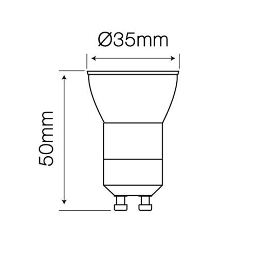 Żarówka MR11 / GU10  LED line 3W 230V 255lm 38° - biała ciepła