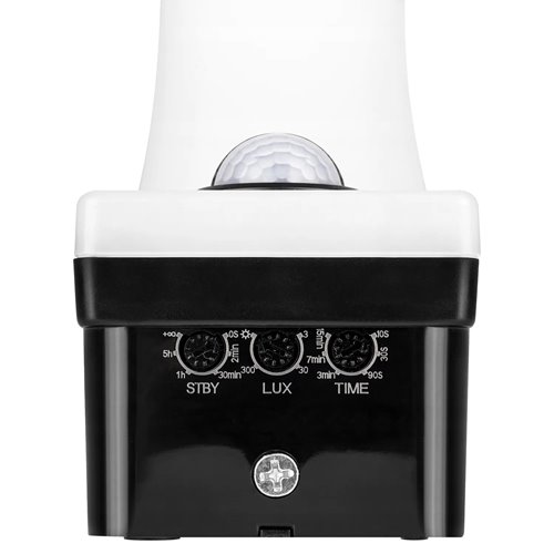 lampa elewacyjna czarna z czujnikiem