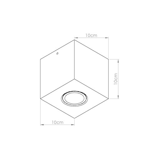 Oprawa natynkowa Quad beton 1xGU10 beżowy