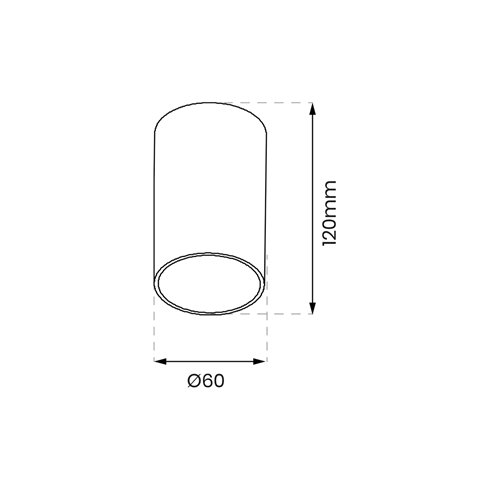 Halogen natynkowy okrągły 1xGU10 Ricky Złoty