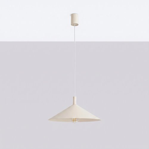 Lampa wisząca stożkowy klosz Nox 40cm 1xE27 beżowa