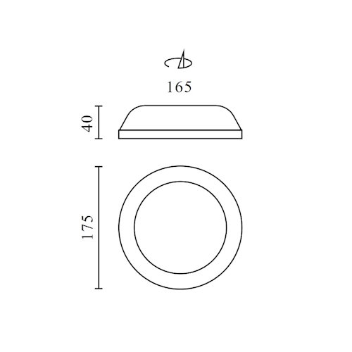 Downlight LED CALMOS IP54 24W z modułem awaryjnym 3h 3CCT