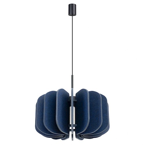 Lampa wisząca filcowa Mula 45 cm 1xE27 granatowa