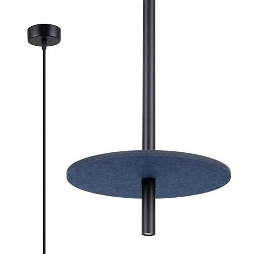 Lampa wisząca filcowa Feltro 1xG9 czarno-granatowa