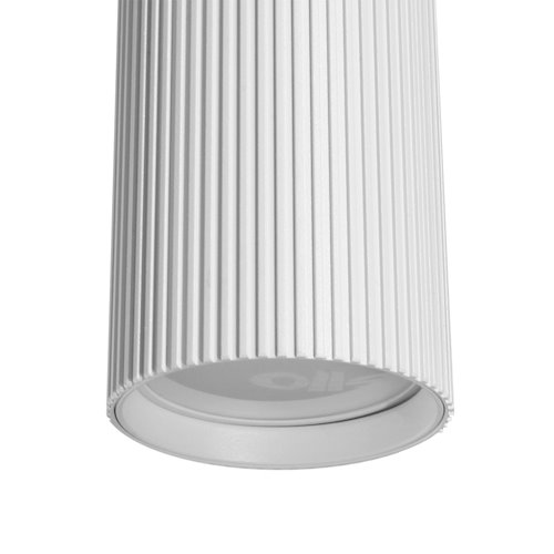 Lampa wisząca 3xGU10 ryflowane tuby - biała