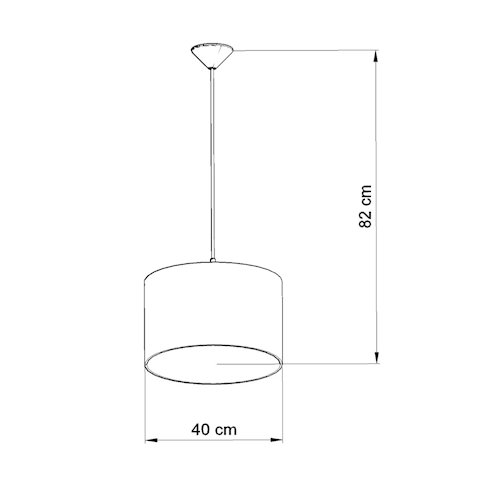 Lampa wisząca dziecięca Football A 40 1xE27 biało-czarna