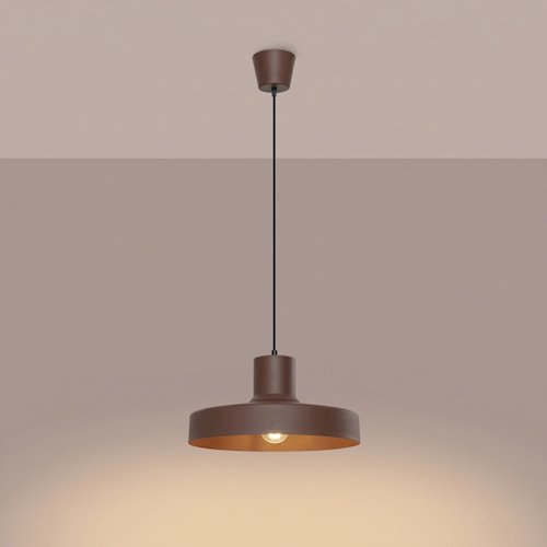 Lampa wisząca klasyczna Bilo 1xE27 brązowa