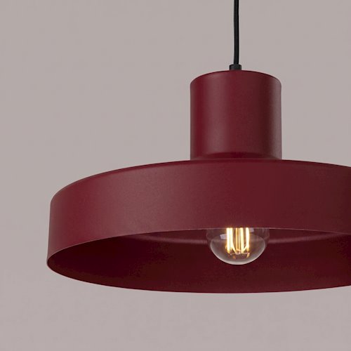 Lampa wisząca klasyczna Bilo 1xE27 burgundowa