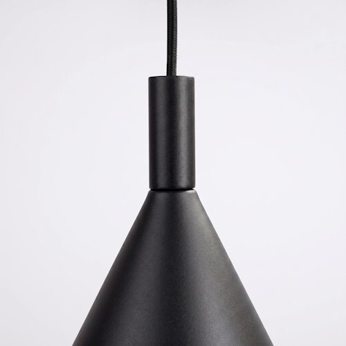 Lampa wisząca stożkowy klosz Nox 25cm 1xE27 czarna