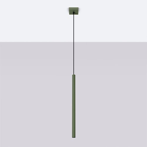 Lampa wisząca pojedyncza tuba Pastelo 1xG9 zielona oliwka