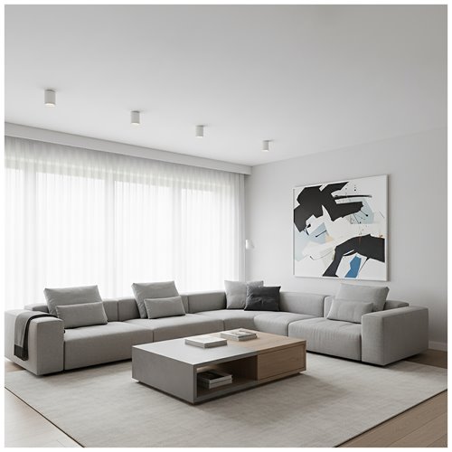 Lampa natynkowa okrągła 85x96mm GX53 biała