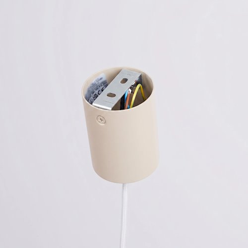 Lampa wisząca stożkowy klosz Nox 40cm 1xE27 beżowa