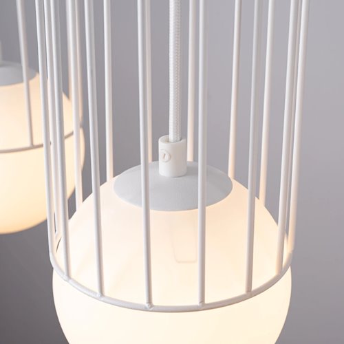 Lampa wisząca potrójna Brina listwa 3xG9 biała