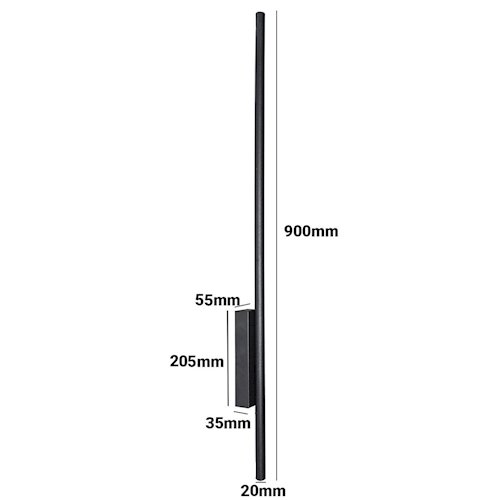 Kinkiet liniowy okrągły LUNA 12W CCT 90cm IP54