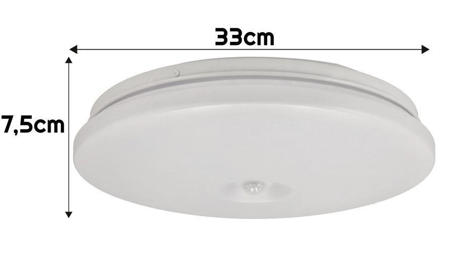 Plafon LED z czujnikiem PIR 18W 1440lm IP44 4000K