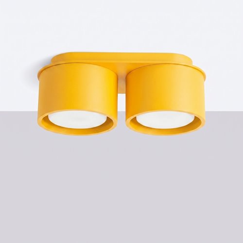 Lampa sufitowa podwójna tuba Modo 2xGx53 żółta
