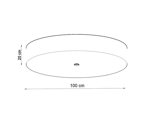 Lampa sufitowa SKALA okrągła 100 cm 6xE27 czarna