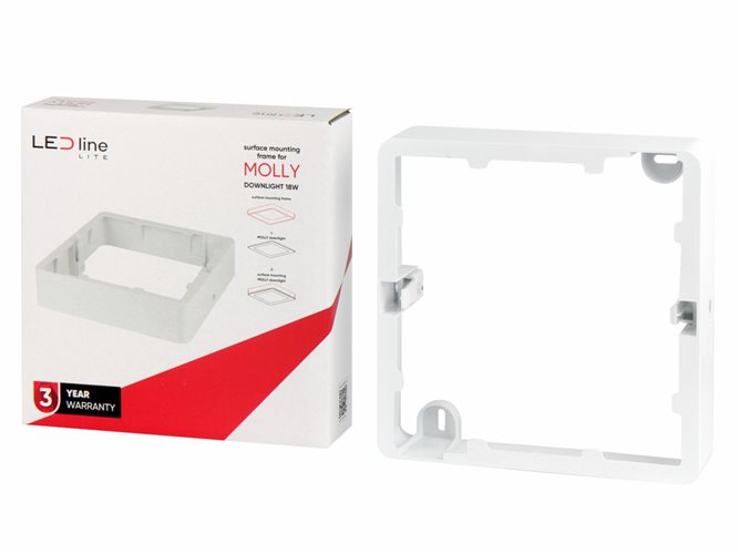 Ramka kwadratowa do montażu natynkowego Downlight MOLLY 18W