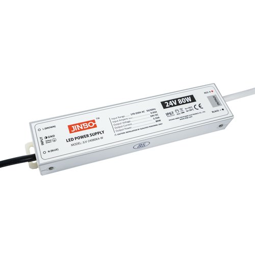 Zasilacz LED 24V IP67 wodoodporny 80W 3,33A 5 lat gw.