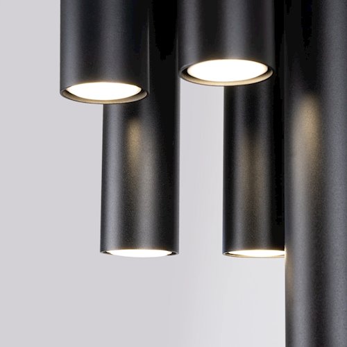 Lampa sufitowa tuby Lagos 5xGU10 okrągła czarna
