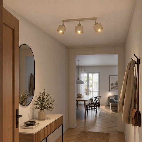 Lampa sufitowa Loft 3xE27 Elena listwa beżowa