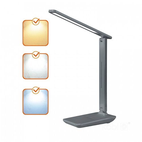 Lampka biurkowa LED Noblite 7W CCT szara