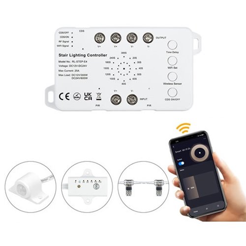 Sterownik schodowy LED Mono Wi-Fi Tuya z czujnikami