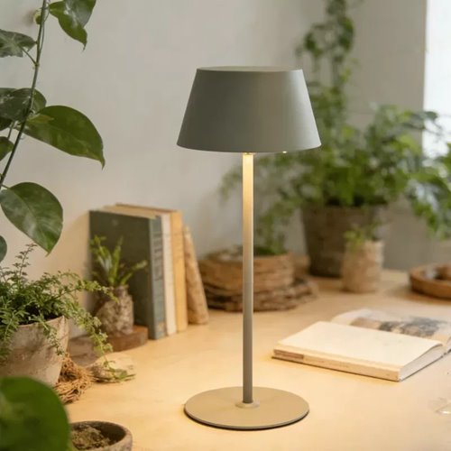 Lampa stołowa LED szara 5W 400lm 3CCT z akumulatorem