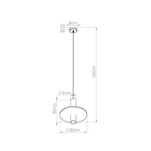 Lampa wisząca filcowa Pelta 1xGU10 czarno-beżowa
