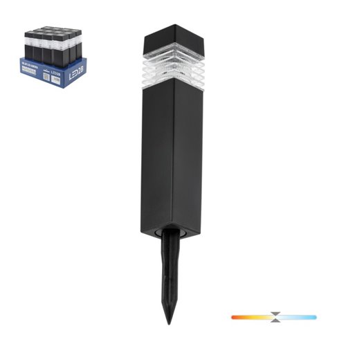 lampa solarna wbijana czarna