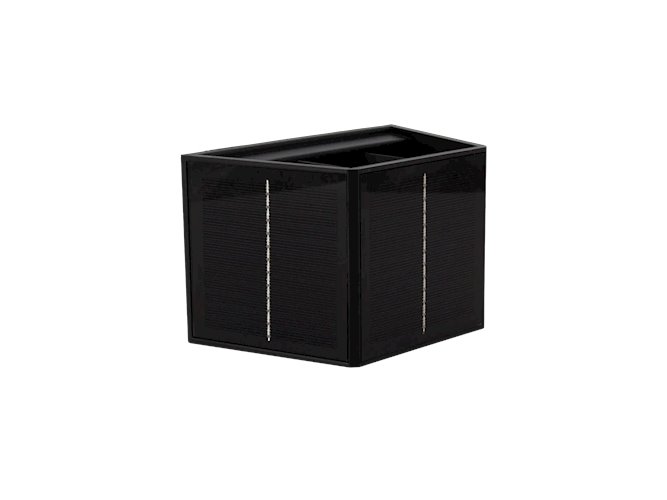 Kinkiet LED solarny góra-dół CUBE IP54 50lm 3000K czarny