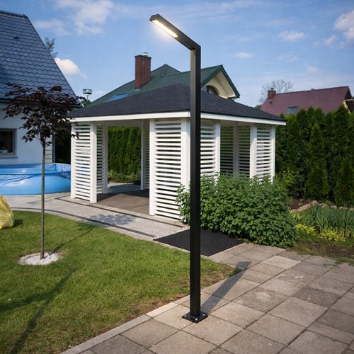 Latarnia ogrodowa LED 50W Posti 350cm 7000lm 120° 4000K czarna