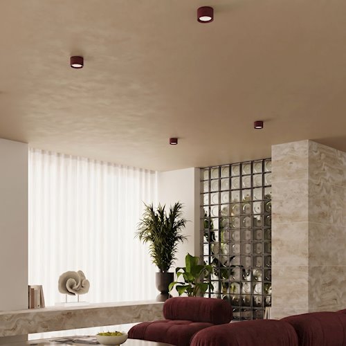 Lampa sufitowa podwójna tuba Modo 2xGx53 burgundowa
