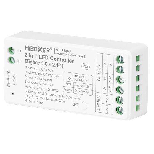 Mi-Light FUT035Z+ sterownik LED Zigbee 2w1 Mono/CCT 12V-24V 12A