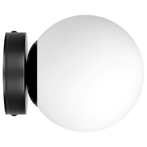Lampa sufitowa mleczna kula Bali 15cm 1xE27 czarna