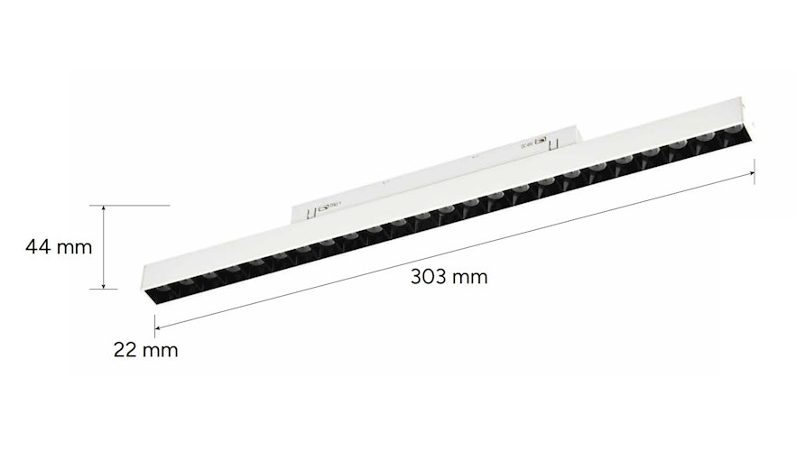 Lampa magnetyczna Grille Genesis biała 18W 30cm 3CCT