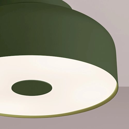Lampa sufitowa okrągła Omiq 4xE27 zielona oliwkowa