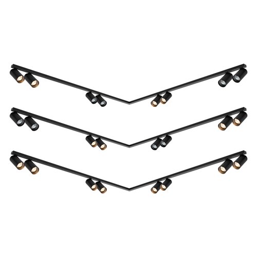 Lampa sufitowa z reflektorami Hero 8xGU10 czarna
