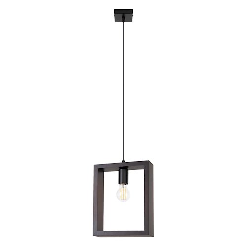 Lampa wisząca drewniana Aries 1xE27 wenge