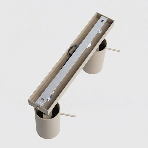 Kinkiet listwa z reflektorami Ring 2xGU10 taupe