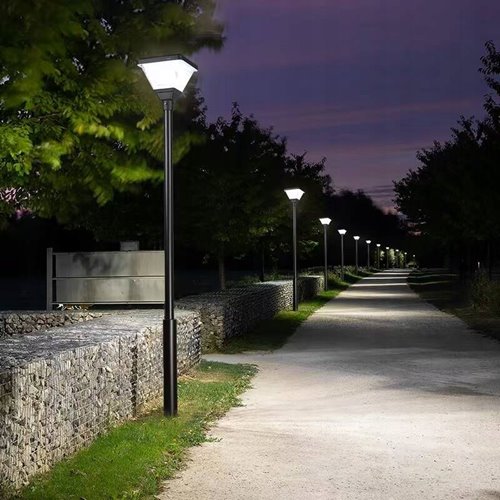 Lampa parkowa Latarnia 1xE27 Tano czarna