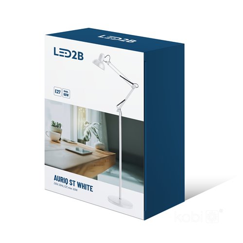 Lampa podłogowa przegubowa 1xE27 200cm biała