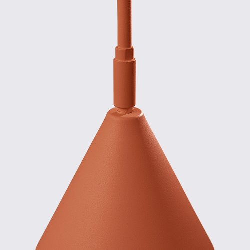 Lampa podłogowa ze stożkowym kloszem Nox 1xE14 ochra czerwona