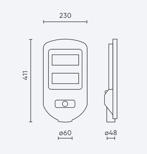 Lampa uliczna solarna Sun 750lm 6500K z uchwytem