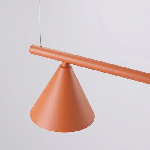 Lampa wisząca Nox 4-punktowa 4xE14 ochra czerwona