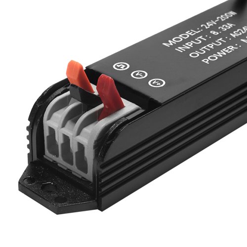 Zasilacz sterowany 2,4GHz 200W zewnętrzny do szyn Micro-24V czarny